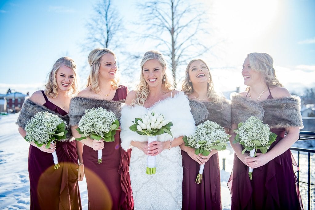 bride and her bridal party 