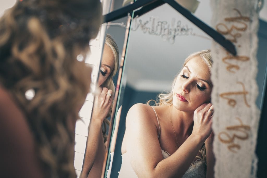 Bride getting ready for her wedding 