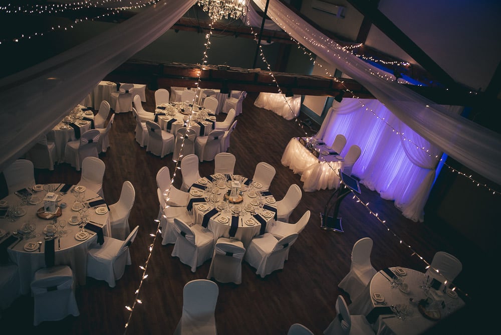overview of the elmhurst inn wedding in the carriage house