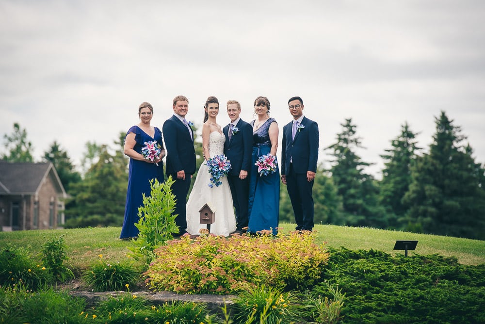 wedding party photo at Mitchell Golf course