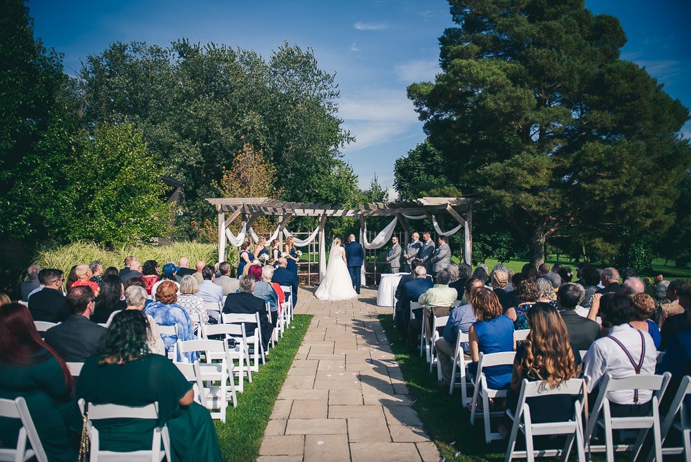 wedding ceremony at the Stratford country club
