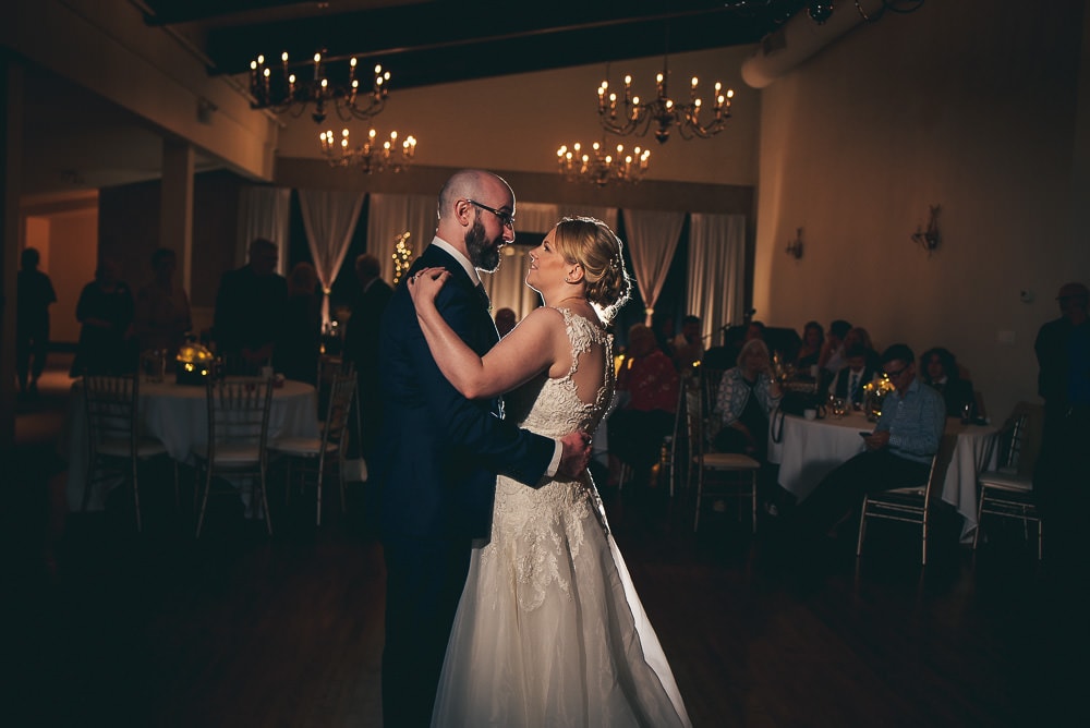 bride and grooms first dance at the Stratford country club