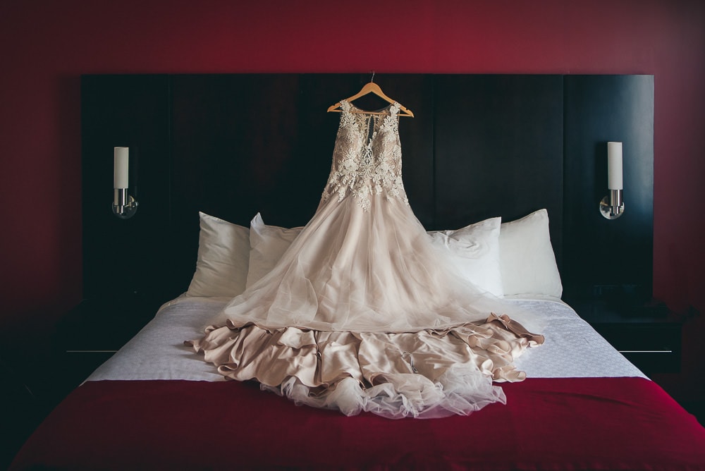 wedding dress photo in Carmens banquet hall suite