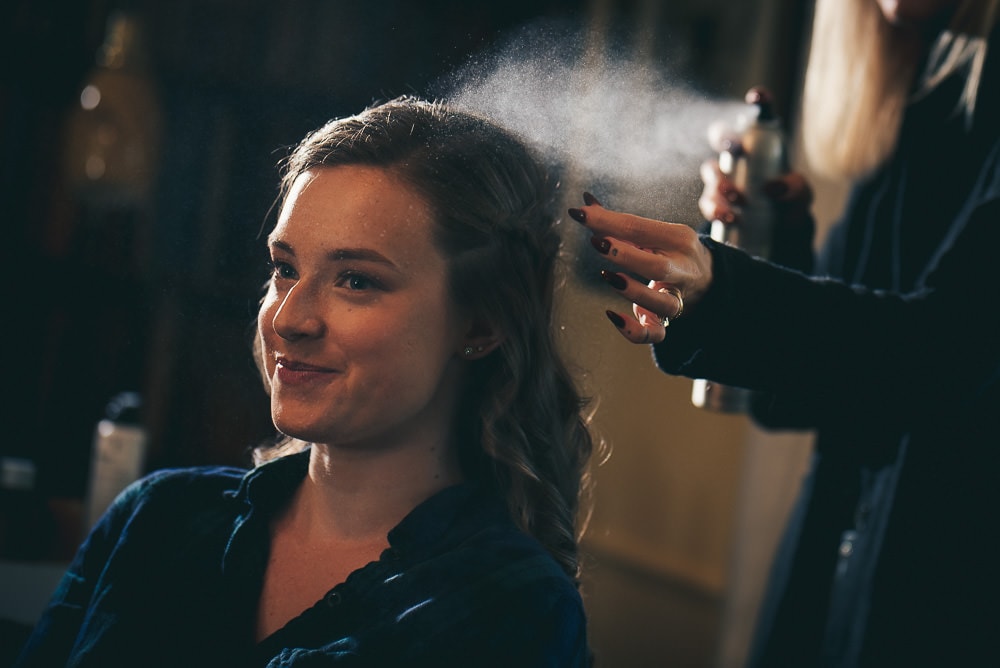 getting ready for elsie Perrin wedding